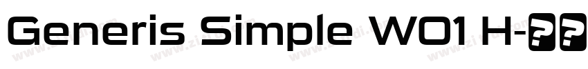 Generis Simple W01 H字体转换